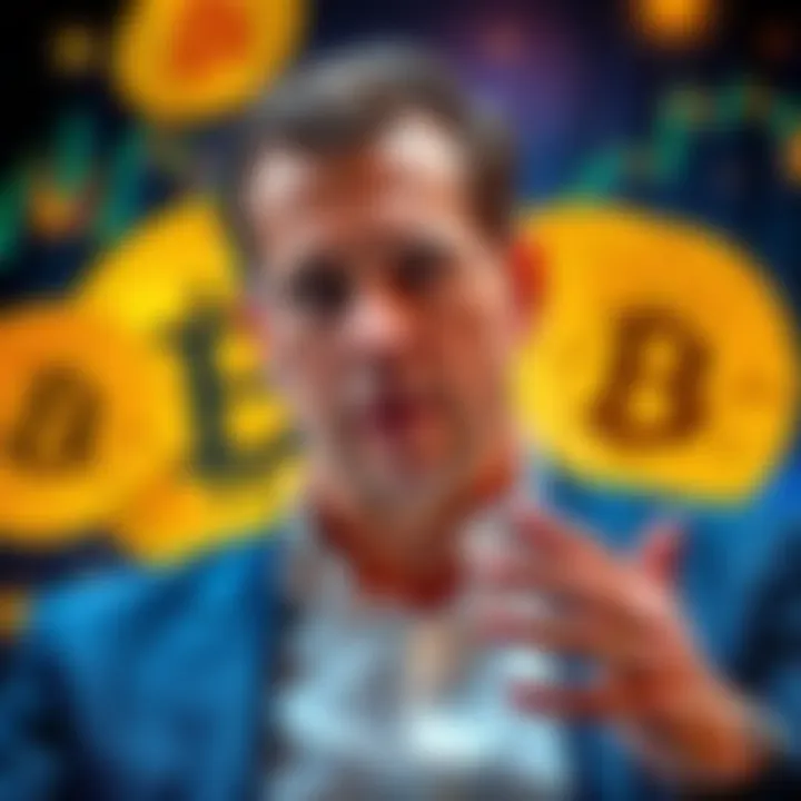 Michael Saylor Selling Bitcoin Michael Saylor speaking about his decision to sell Bitcoin holdings, with Bitcoin graphics in the background.