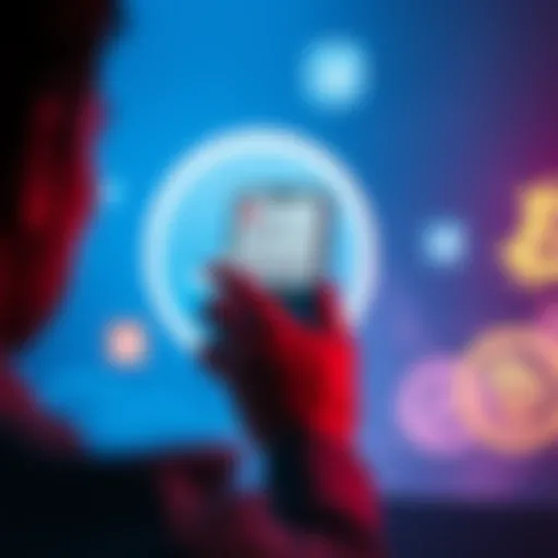 A person receives a suspicious message on their phone, with the background showing a Telegram logo and crypto symbols, highlighting the threat of scams.