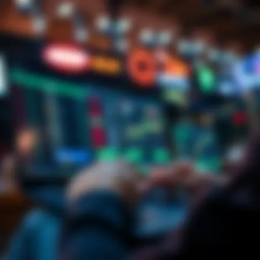 A person placing bets on a laptop with a smooth interface, representing uninterrupted betting experience on Cloudbet.