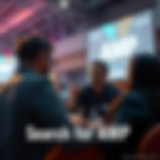 Developers discussing the absence of AMP at a conference