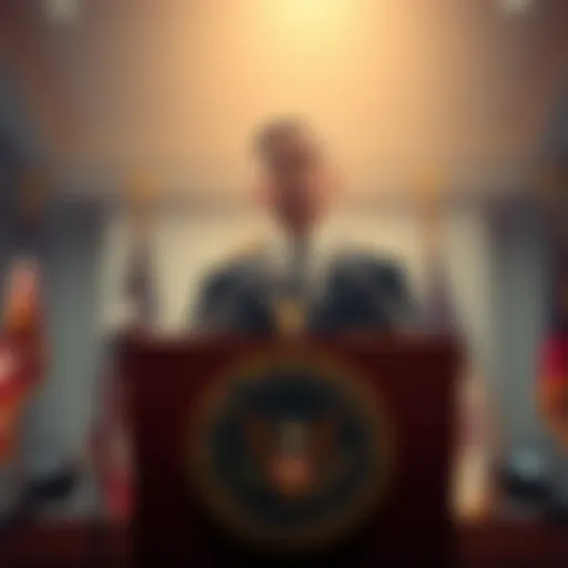 A government official stands behind a podium with the SEC logo, addressing the media about new regulations for crypto assets.