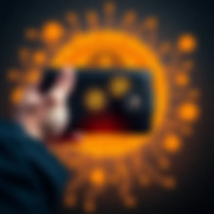 Secure Bitcoin Storage A person holding a wallet with Bitcoin symbols, showcasing secure storage options for cryptocurrency investments.