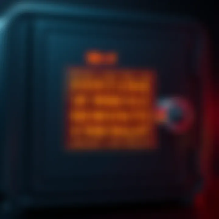 A safe with a 20-word mnemonic displayed on a screen, highlighting wallet security concerns.