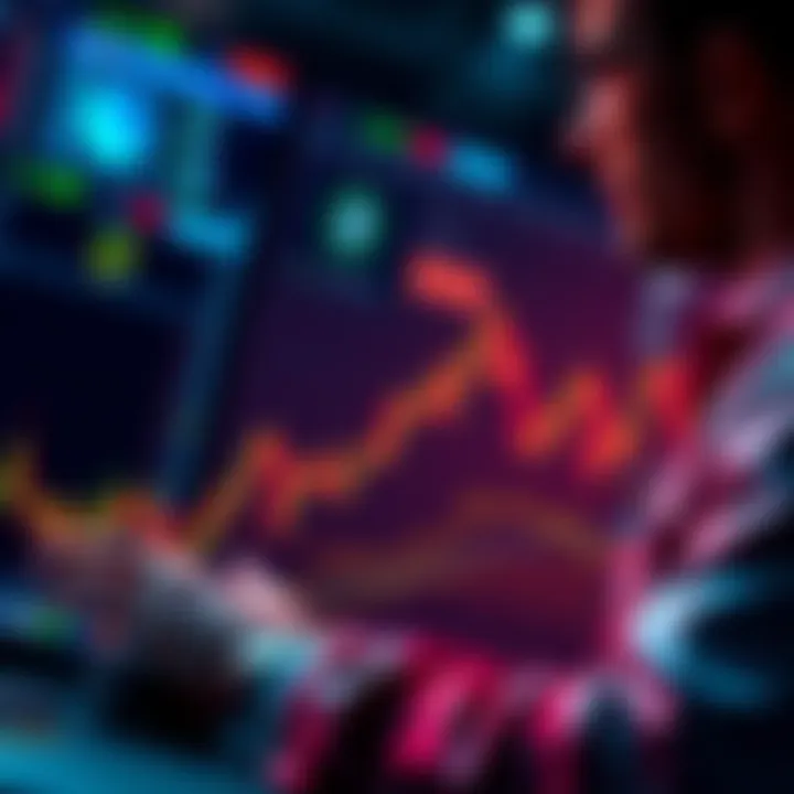 A person analyzing cryptocurrency charts and data for trading decisions