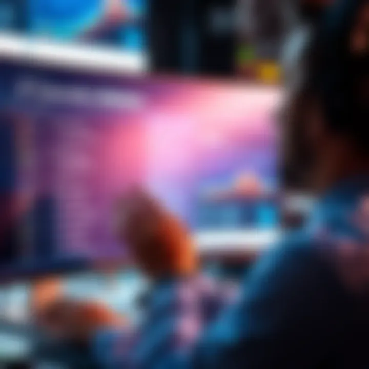 A person reviewing validator options on a computer screen, highlighting the importance of trustworthiness