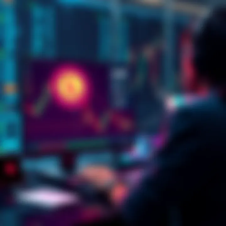 Person using a computer to sell LUIGI UI coin on a trading platform