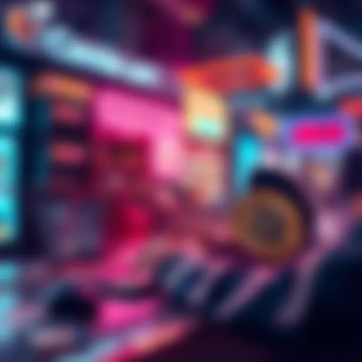 A person using a laptop to sell digital art as NFTs on an online platform.