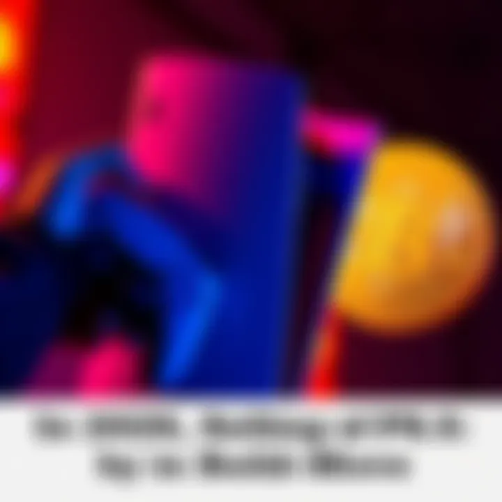 A person holding a PlayStation 5 console next to a Bitcoin symbol, showcasing the trend of selling games for cryptocurrency investment.