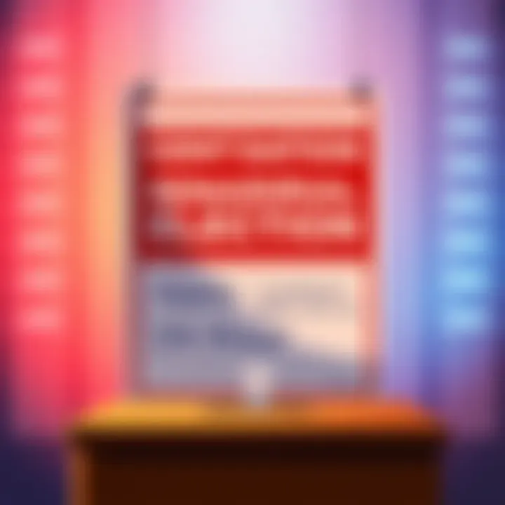 A poster displaying an announcement about the 176th Senatorial Election inviting candidates to apply within 24 hours, featuring a voting box and a ballot.
