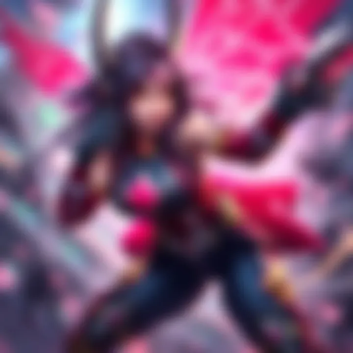 Seraphine in Gaming Action Seraphine character in a vibrant gaming scene showing her abilities and skills