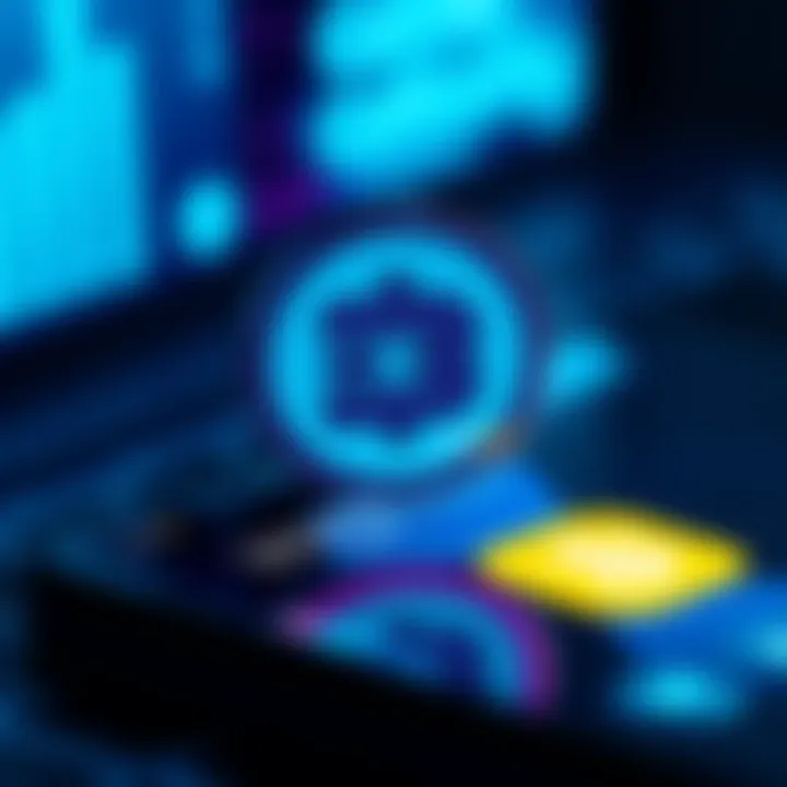 A graphic showing SHIB token logo rising above D0GE token logo on the Coinbase app interface