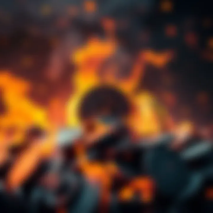 SHIB Tokens Being Burned Visual representation of 1 billion SHIB tokens set ablaze, symbolizing a major burn event in cryptocurrency.