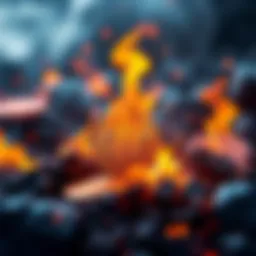 A graphic showing Shiba Inu coins burning with flames, symbolizing the increased burn rate and activity in the Shiba Inu network.