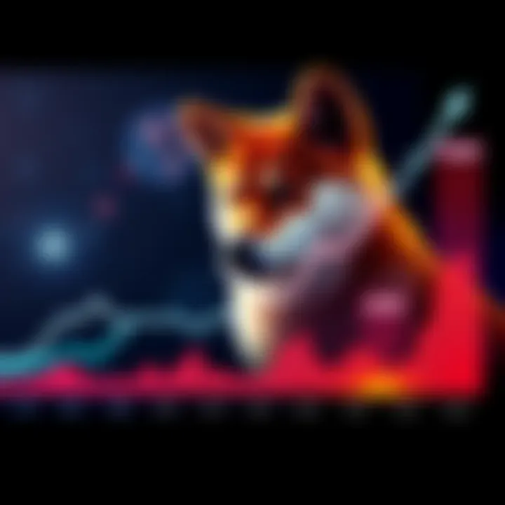 Shiba Inu Cryptocurrency Chart A graph showing the price fluctuations of Shiba Inu cryptocurrency from 2026 to 2030 with upward trends.