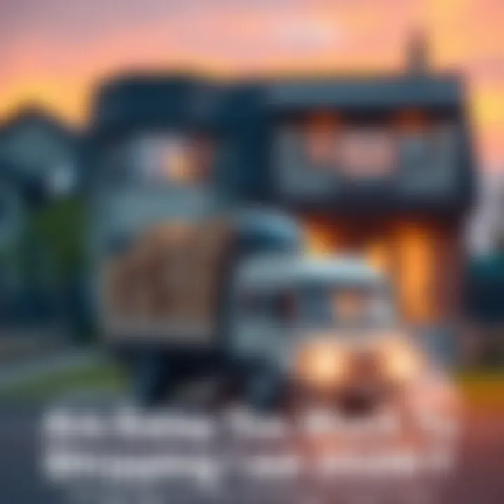 A delivery truck loaded with packages sits in front of a home, highlighting rising shipping costs.