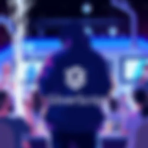 An illustration of the SilverScript faucet on mainnet with KAS logo and people engaging in the community.