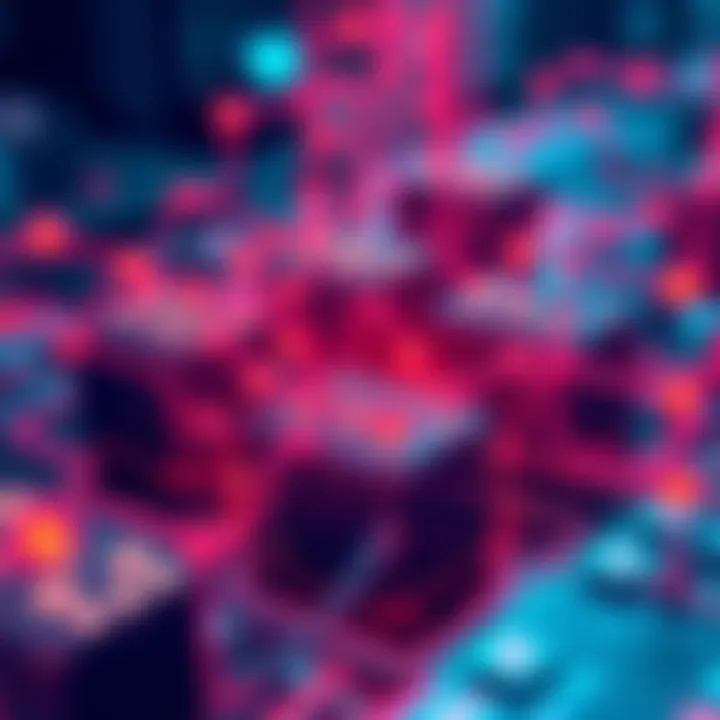 Visual representation of seamless transaction processing without proof-of-work requirements, showing interconnected blocks and reduced hindrances.