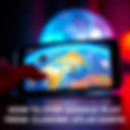 A close-up of a smartphone screen showing the Atlas Earth app during gameplay