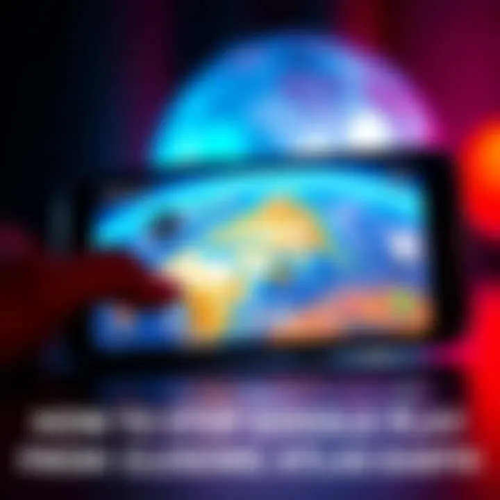A close-up of a smartphone screen showing the Atlas Earth app during gameplay