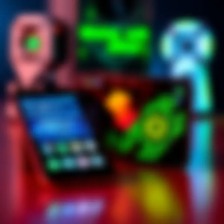 A close-up view of a Xiaomi Mi A3 and an iPhone, displaying a cryptocurrency mining app on their screens.