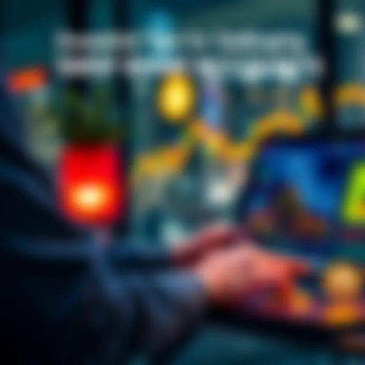 A person reviewing SMSF bank account options and cryptocurrency exchange on a laptop.