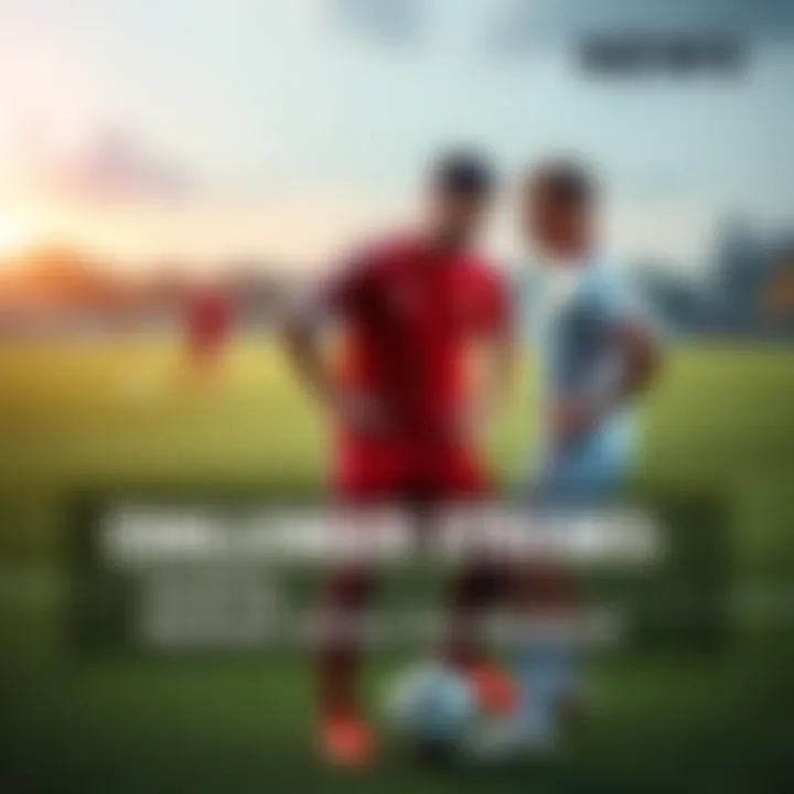 Two soccer players strategizing on the field with a focus on midfield positions