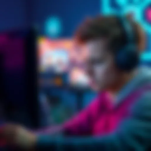 A gamer looks anxious while receiving a co-op invite on their screen, highlighting the struggle of social anxiety in gaming environments.