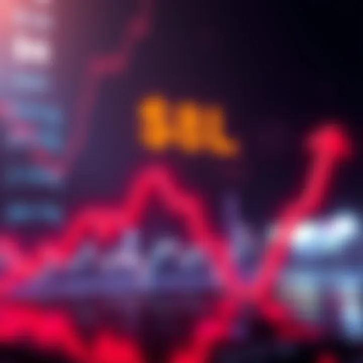 A graph showing the decline of $SOL price to $86 with red arrows indicating downtrend