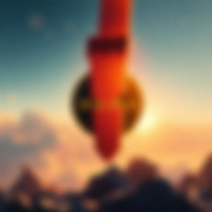 Illustration showing Solana cryptocurrency logo with a downward arrow indicating price drop from $100 to $20-30