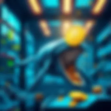 A whale buying Patos Meme Coin with excitement in a digital setting, symbolizing the surge in interest as the presale ends.