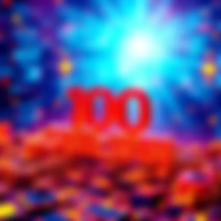 Visual representation of Solana's blockchain achievement with 100 billion transactions, featuring a digital background and a glowing Solana logo