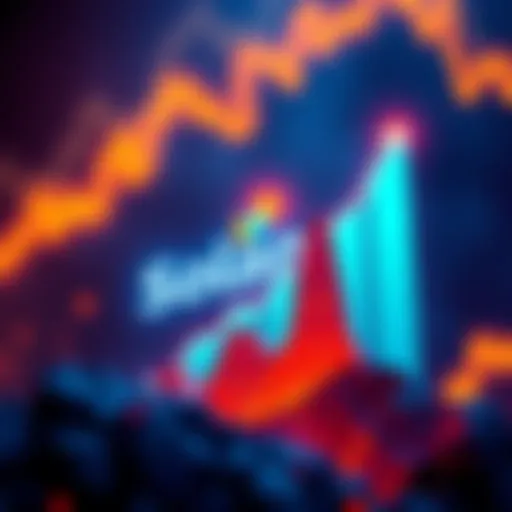 Visual representation of the Solana logo alongside a graph showing growth, symbolizing potential wealth for holders.