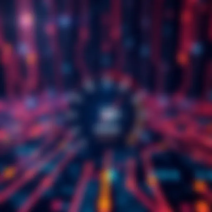 A visual representation showing a speedometer indicating rapid block finalization, symbolizing Solana's Alpenglow upgrade, with a digital network background.