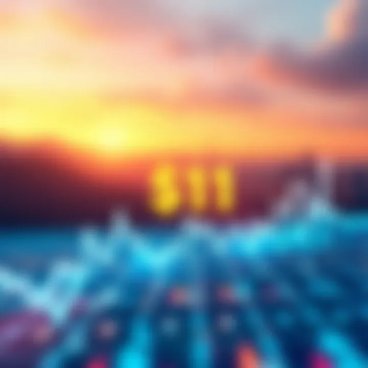 A visual representation of Solana's network with a digital graph showing $1 trillion in stablecoin transfers, highlighting Solana's growth in the cryptocurrency market.