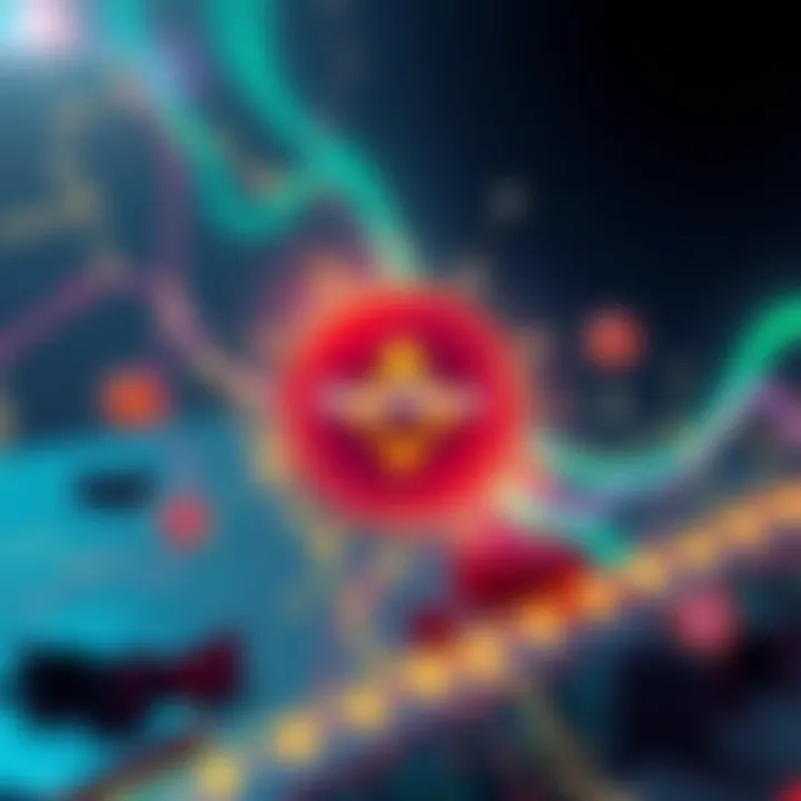 A graphic showing token swaps between different cryptocurrencies, highlighting Solana and Raydium connections.