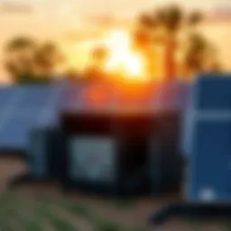 A server chassis with four AMD EPYC 9965 CPUs, powered by solar panels in an outdoor setting.