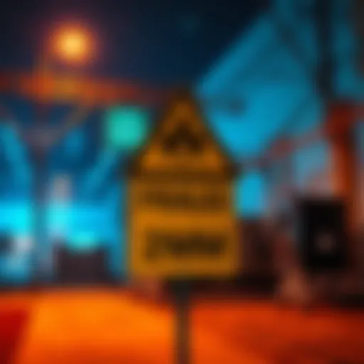 A warning sign showing Solminer io fraud claims with images of cryptomining equipment and a background of Paducah, KY.