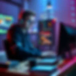 Solo Hacker at Computer Individual participating in an online hackathon, focused on computer programming and coding