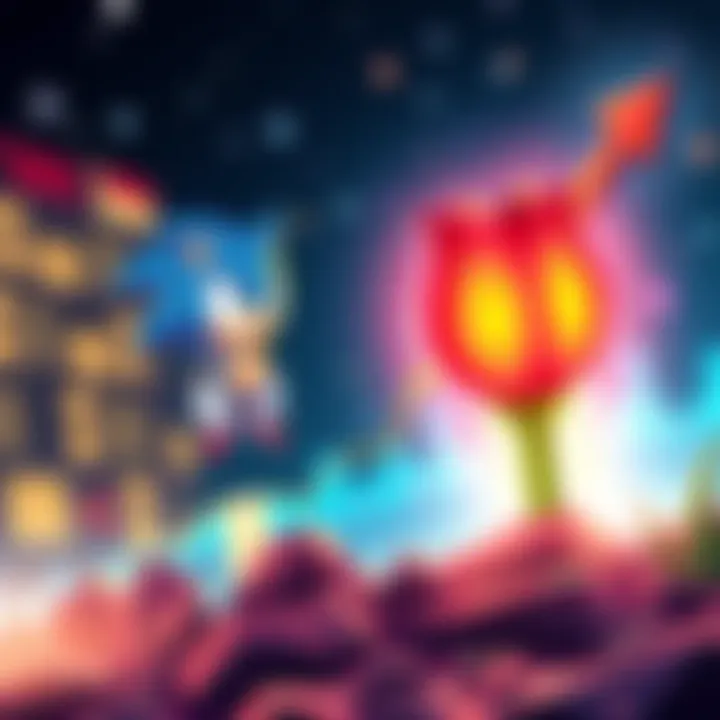 An illustration showing a downward trend for Sonic's price next to an upward arrow indicating the potential of the Flying Tulip token by Andre Cronje.