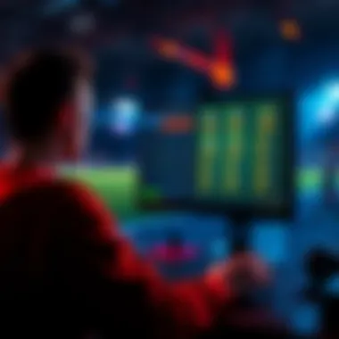 A person using a computer to view the new Sorare lineup optimizer tool with soccer graphics and card prices on the screen.