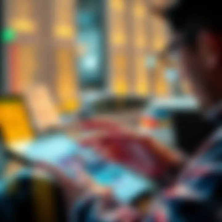 A user reviewing the Sovereign Tax app and its features on a tablet.