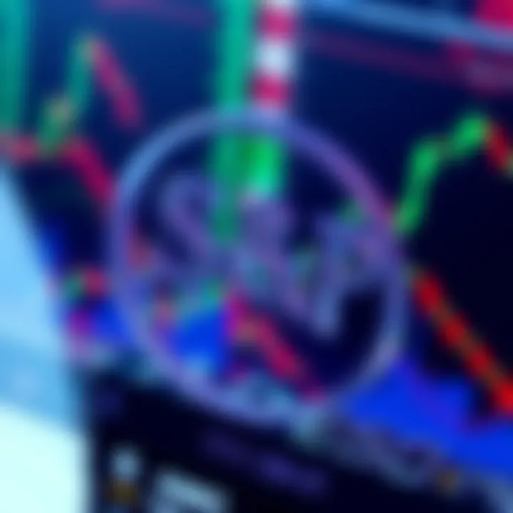 Graphic showing the S&P500 logo alongside a depiction of a trading platform interface with charts and graphs