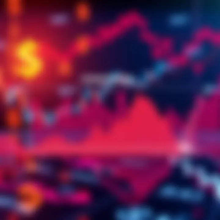 S&P Downgrades USDT Rating Graph showing a downward trend in USDT's dollar peg rating with financial symbols in the background