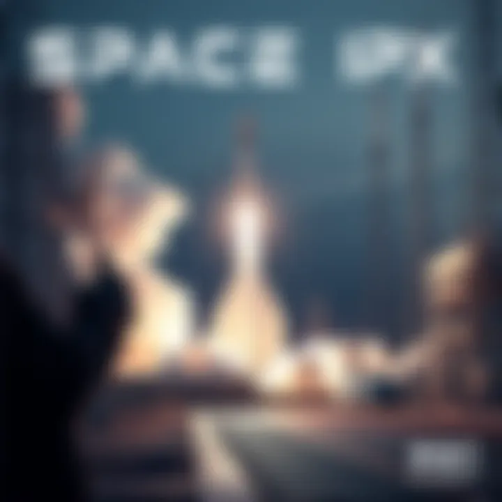 A visual representation of SpaceX's IPO launch with a rocket symbolizing investment opportunities on BitMart