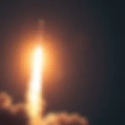A SpaceX rocket launching into the sky, symbolizing ambition and space exploration