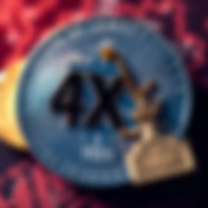 A graphic showing a digital currency with a large tax symbol over it, representing Spain's new 47% tax on cryptocurrency profits.