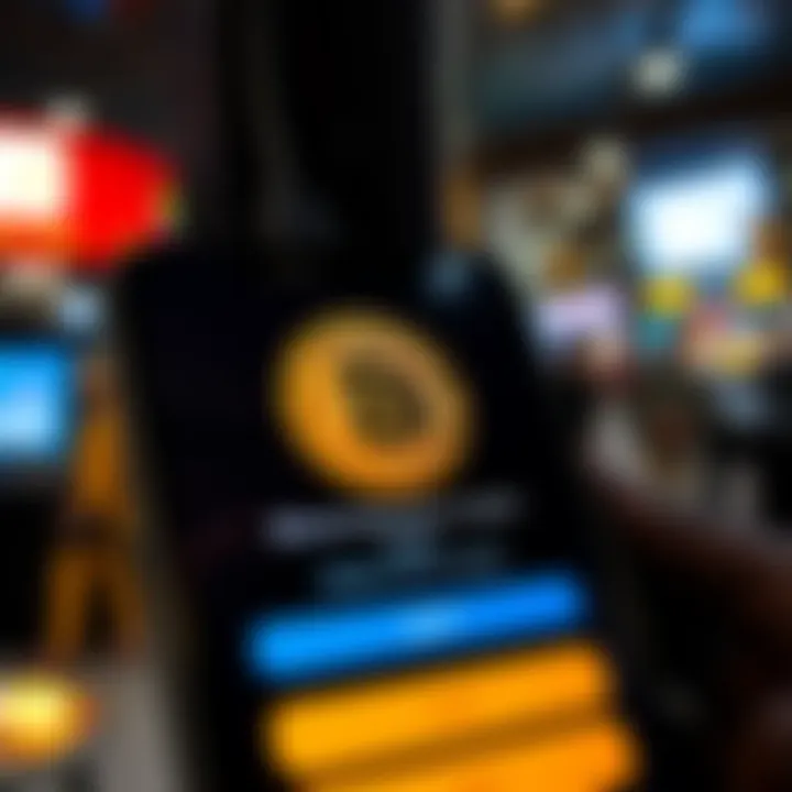 A digital payment screen showing Bitcoin as a payment option on a Square interface for U.S. sellers.