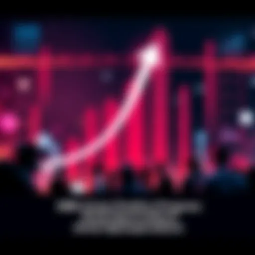 Graphic showing positive growth trends for the SRB project with upward arrows and visuals of people discussing