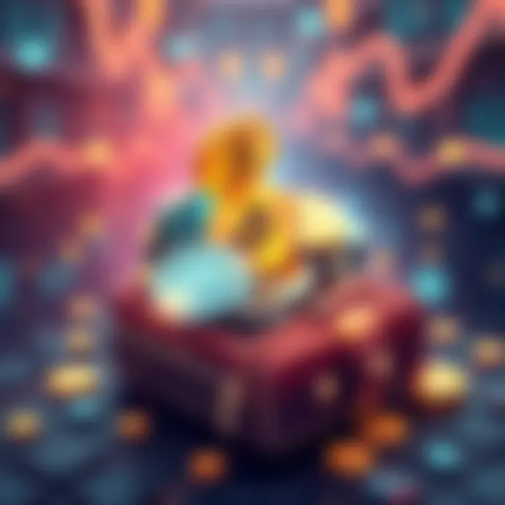 Illustration showing a digital wallet filled with stablecoins, symbolizing the rise in stablecoin adoption in finance.