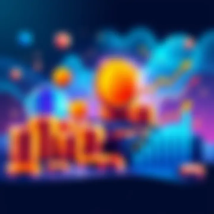 Illustration of various platforms for earning stablecoin yields, showing a comparison of returns with traditional banks featuring coins and graphs.